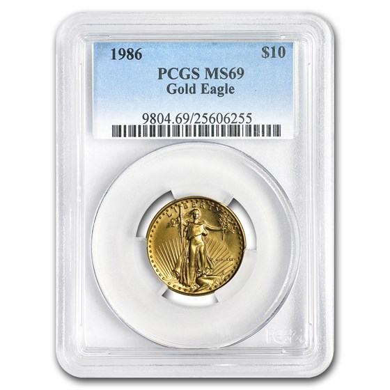 1986 1/4 oz Gold American Eagle MS-69 PCGS 1986 1/4 oz Gold American Eagle MS-69 PCGS